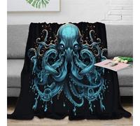 RUASVENNS Cthulhu Manta Manta Microfibra Impresa 3D Suave Acogedora Y Cálida Mullida Cubierta De Cama Multiusos para Niños Adultos，para Adultos Y Niños 60x80inch(150x200cm)