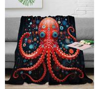 RUASVENNS Cthulhu Manta Microfibra Impresa 3D Manta Suave Acogedora Y Cálida Mullida Multiusos Cubierta De Cama para Niños Adultos，para Adultos Y Niños 80x90inch(200x230cm)