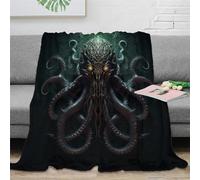 RUASVENNS Cthulhu Manta Microfibra Manta Impresa 3D Cubierta De Cama Suave Acogedora Y Cálida Mullida Multiusos para Niños Adultos，para Adultos Y Niños 60x80inch(150x200cm)
