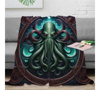 RUASVENNS Cthulhu Manta Microfibra Manta Impresa 3D Suave Acogedora Y Cálida Multiusos Cubierta De Cama Mullida para Niños Adultos，para Adultos Y Niños 60x80inch(150x200cm)