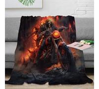 RUASVENNS Jinetes Fantasmas Manta Microfibra Manta Impresa 3D Death Caballero Mullida Multiusos Cubierta De Cama Suave Acogedora Y Cálida para Niños Adultos，para Adultos Y Niños 60x80inch(150x200cm)
