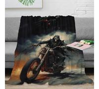 RUASVENNS Jinetes Fantasmas Microfibra Manta Manta Impresa 3D Death Caballero Mullida Multiusos Cubierta De Cama Suave Acogedora Y Cálida para Niños Adultos，para Adultos Y Niños 60x80inch(150x200cm)