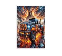 RUASVENNS Monster Trucks Cuadro Lienzo Pintura Cuadros Abstractos Pintura Al Óleo Pintura De Lienzo, Impresiones Sobre Lienzo, Cuadros Decoracion 16x24inch(40x60cm)