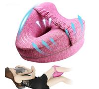 Ruayia Almohada de rodilla para dormir de lado, almohada ergonómica para dormir de lado, espuma viscoelástica con cinturón, almohada ortopédica para piernas, embarazo, para apoyar piernas, rodillas