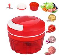 Ruayia Cortador de cebolla manual, cortador de verduras, picadora manual con cuchillas de acero inoxidable, multipicadora con tapa, cortador de cebolla vegetal para verduras, frutas, cebollas, nueces