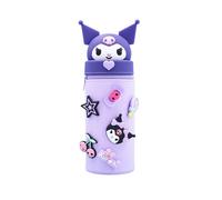 Ruayia Estuche para niñas con cremallera, estuche para niñas, de silicona suave, Kawaii, soporte para lápices de mesa, estuche escolar, morado, Kuromi, Organizador de maletas