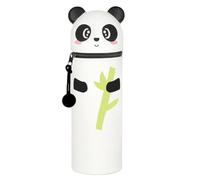 Ruayia Kawaii - Estuche de silicona suave, 2 en 1, diseño de panda, bonito estuche para lápices, para niñas y niños, diseño de panda, panda, Organizador de maletas