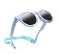 Ruayia Lentes de sol polarizados para niños pequeños, lentes de sol para bebé con correa ajustable, lentes de sol para recién nacidos, marco de silicona duradero y protección polarizada UV400 para