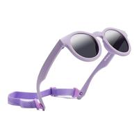Ruayia Lentes de sol polarizados para niños pequeños, lentes de sol para bebé con correa ajustable, lentes de sol para recién nacidos, marco de silicona duradero y protección polarizada UV400 para