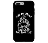 Rub My Belly For Good Luck - Camiseta Divertida con Texto en inglés Buda Carcasa para iPhone 7 Plus/8 Plus