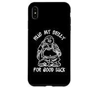Rub My Belly For Good Luck - Camiseta Divertida con Texto en inglés Buda Carcasa para iPhone XS MAX