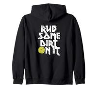 Rub Some Dirt On It Gráfico de softball Sudadera con Capucha