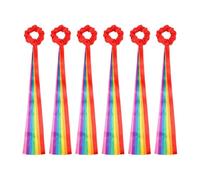 Rubans Danse Poignet - Lot 6 Pièces 50cm Multicolores Polyester | Banderoles Gym Rythmique Accessoires Main Enfant Sport Spectacle Festival Fête École Performance Artistique Mouvement Équipe Entraînem