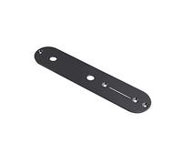 Rubatone Placa de control de guitarra para guitarra eléctrica Fender Tele Telecaster Squier Style Metal Negro 34,2 mm de ancho. Placa de control de guitarra eléctrica HC011B