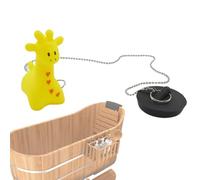 Rubber Bath Plug and Chain - Rubber 5x5x8cm | Cartoon Drain Stopper, Floating Bath Tub Plug | Universal Sink Bathroom Stopper For Duck Giraffe Starfish Sea Whale Bathtubs