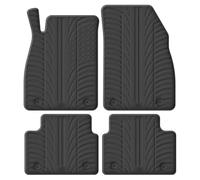 Rubber Car Mats GL 0091 Juego Alfombrilla De Goma con Clips de Montaje Perfi T, 4 Piezas