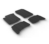 Rubber Car Mats GL 0272 Alfombrillas de Goma para Coche con Clips de Montaje T Perfil, 4 Piezas