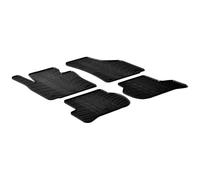 Rubber Car Mats GL 0311 Alfombrillas de Goma con Clips de Montaje T, 4 Piezas