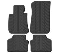 Rubber Car Mats GL 0350 Alfombrillas de Goma para Coche con Clips de Montaje T Perfil, 4 Piezas