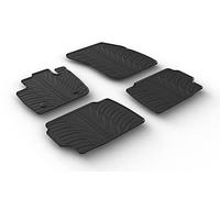 Rubber Car Mats-Set de alfombras de goma más Clips de montaje T, perfil, 4 unidades