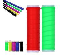 Rubber Cold-Shrink Handle Wrap, Insulation Non-Slip Waterproof Cold Shrink Handle Wrap with Non Slip Texture for Fishing Rods, Rackets and Hand Tools (Red+Green,S: 4.7"/12cm)