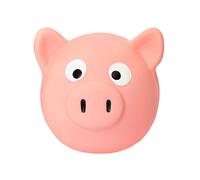 Rubber Dog Balls, Puppy Chew Toys, Natural Grunting Sound Interactive Play Squeaky Fun Safe Non-Toxic, Pet Face Latex Dog Toy for Pig Squeaker Chew, 2.3x2.3in