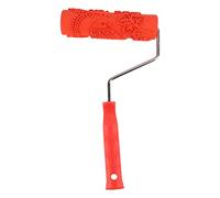 Rubber Embossing Texture Roller Durable Wall Printing Brush Relief Tool with Handle for DIY Painting and Wall Decoration EG343T 32cm 265g
