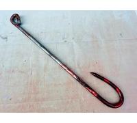 Rubber Johnnies Gancho de carne de carniceros de tamaño completo: gancho de carne de carnicero falso ligero y realista para disfraces de Halloween y tu fiesta de Halloween, seguro, 66 cm de largo