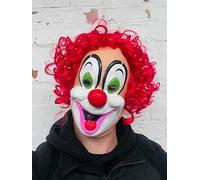 Rubber Johnnies Máscara de payaso sonriente feliz, clásico vintage, látex, adulto, cabeza completa, resurrección de payasos, máscaras de Halloween