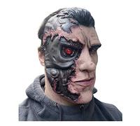 Rubber Johnnies Terminator Máscara facial de látex Arnold Schwarzenegger, máscara de película Cyborg Robot accesorio de disfraz