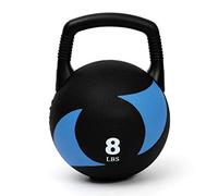 Rubber Kettlebell Medicine Ball 2 in 1 Home Core Strength Cardio Training Equipment Detachable Handle 8lb/3.6kg