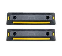 Rubber Parking Tire Block - Professional Grade Wheel Stopper | Parking Curb For Cars, Trucks, Buses, Trailers, RVs, Forklifts | Heavy Duty Rubber & PP Construction, Garage Safety, Low Maintenance