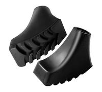 Rubber Tips For Walking Canes - Anti-Slip Trekking Pole Accessories, 2X Wear and Tear Resistant Tips, Durable Rubber | For Trekking Poles, Walking Sticks, Hiking Canes, Mobility Aids