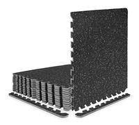 Rubber Top Exercise Puzzle Mat Grey 1/2-in 48sqft