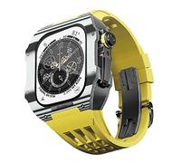 Rubber Watch Band Carbon Fiber Case，For Series 9 8 7 6 5 4 SE 44mm 45mm Watch Upgrade Replacement Kit Rugged Protector Bumper Luxury Straps