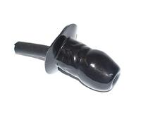 Rubberfashion Dildo de látex - Clíster de látex pene pequeño - Dildo realista con tubo para mujeres y hombres 6,5 x 3,5 cm negro 0,4mm talla única