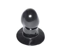 Rubberfashion Dildo de látex - Dildo de látex pequeño - Dildo realista con superficie adhesiva para mujeres y hombres 6,5 x 3,5 cm negro 0,4mm talla única