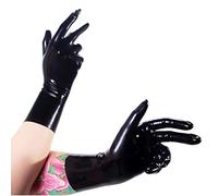 Rubberfashion Guantes de látex cortos - Guantes de goma - Sexo Guantes de látex para damas y caballeros Pareja 2ª ELECCIÓN - negro 0,4 M