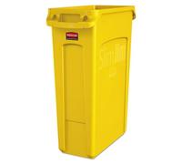 Colector de residuos con pedal SLIM JIM® Rubbermaid, capacidad 90 l, A x H x P 353 x 826 x 570 mm, rodante