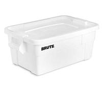 Rubbermaid Commercial Products FG9S3000WHT Caja de Almacenamiento con Tapa, Capacidad de 53 Litros, Blanco