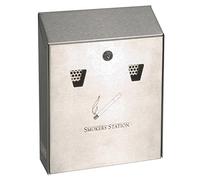 Rubbermaid Commercial Products FGR1012EBK Cenicero Vertical, Acero Galvanizado, Capacidad de 300 Colillas