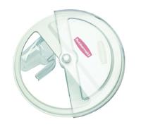 Rubbermaid Commercial Products ProSave Tapa Giratoria con Cazo | para Contenedor BRUTE | Acceso con Una Mano, Soporte Interior para Cazo | Para BRUTE de 75,7 l, Blanco