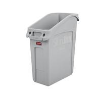 Rubbermaid Commercial Products Slim Jim 2026695 - Contenedor bajo encimera (49 L), color gris