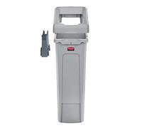 Rubbermaid Commercial Products Slim Jim Estación de Reciclaje Kit de Inicio | Aperturas Intuitivas, Insertos Articulados, Montaje a Presión