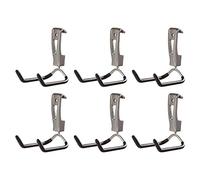 Rubbermaid FastTrack Wall Mounted Garage Storage Utility Multi Hook for Tools, Chairs, Hose, Equipment, and Other Items, Supports 25 Lbs Each (6 Pack)