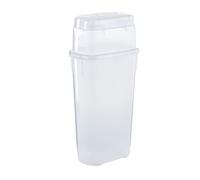 Rubbermaid Wrap N’ Craft, Plastic Storage Container for Wrapping Paper and Crafting Supplies, Two Compartments, Fits Up to 20 Rolls of Wrapping Paper, Ample Space, Slim Design, Clear Exterior