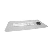 Rubberneck Alfombrillas de escritorio de fieltro, alfombrilla de ratón XXL, para la oficina y el juego, antideslizante, gris claro, 80x40 cm