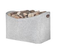 Rubberneck - Bolsa para leña (fieltro, 63 x 40 x 42 cm), color gris