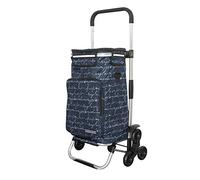 Rubberneck Carrito de la Compra Plegable con 6 Ruedas, Bolsa Isotérmica y Asa Ajustable, Azúl