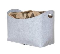 Rubberneck Cesta de leña, fieltro, dimensiones 54 x 39 x 30 cm (Gris)
